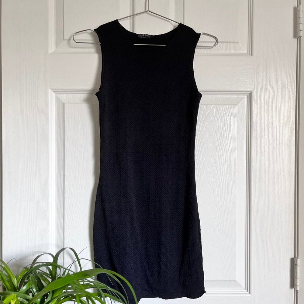 Topshop high neck little black dress